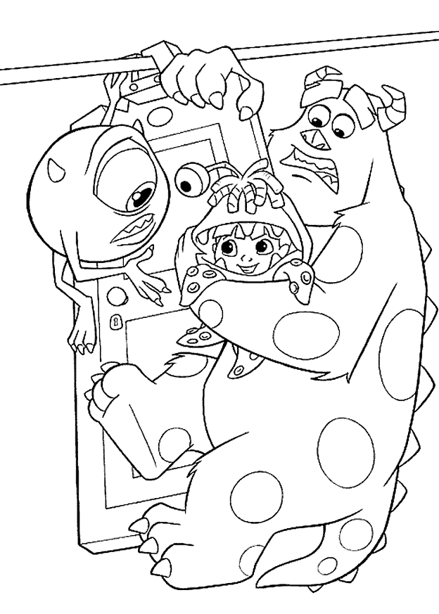 10 Monsters Inc Cartoon Coloring Pages for Movie Fans