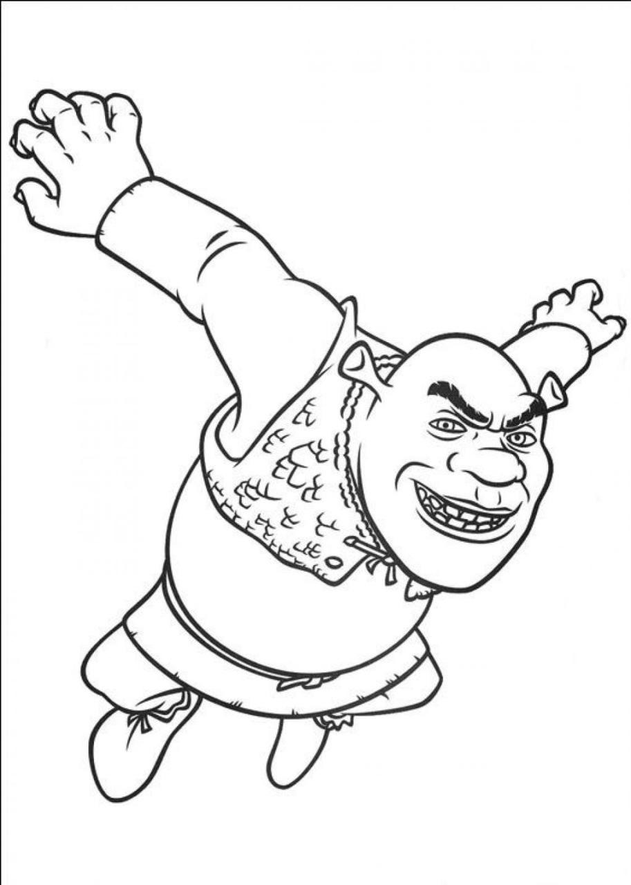 10 Hilarious Shrek Cartoon Coloring Pages to Print for Hours of Fun