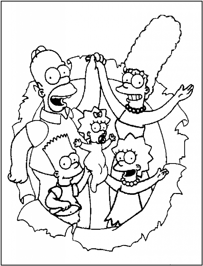 10 Hilarious Simpsons Coloring Pages for Devoted Fans