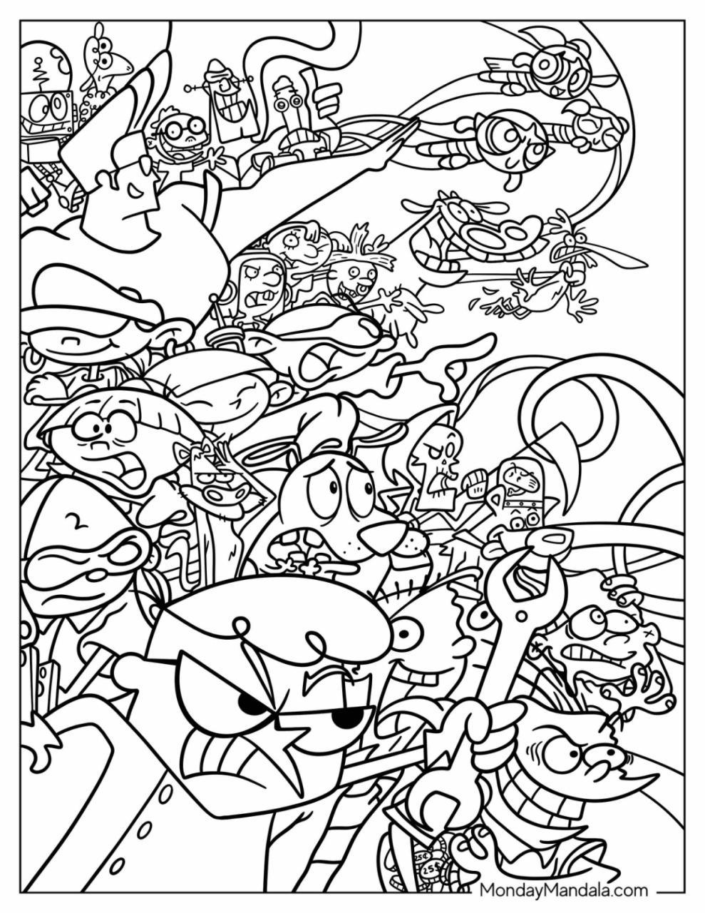 10 Cartoon Network Classics Coloring Pages to Print: Relive Your Childhood Memories