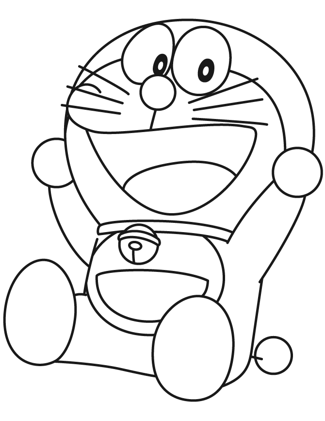 10 Fun Doremon Cartoon Coloring Pages for Kids