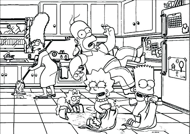 10 Hilarious Simpsons Coloring Pages for Devoted Fans