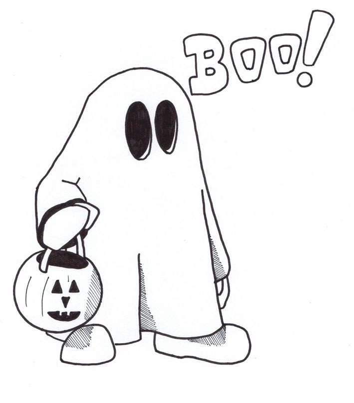 10 Spooktacular Ghost Cartoon Coloring Pages for Kids and Adults