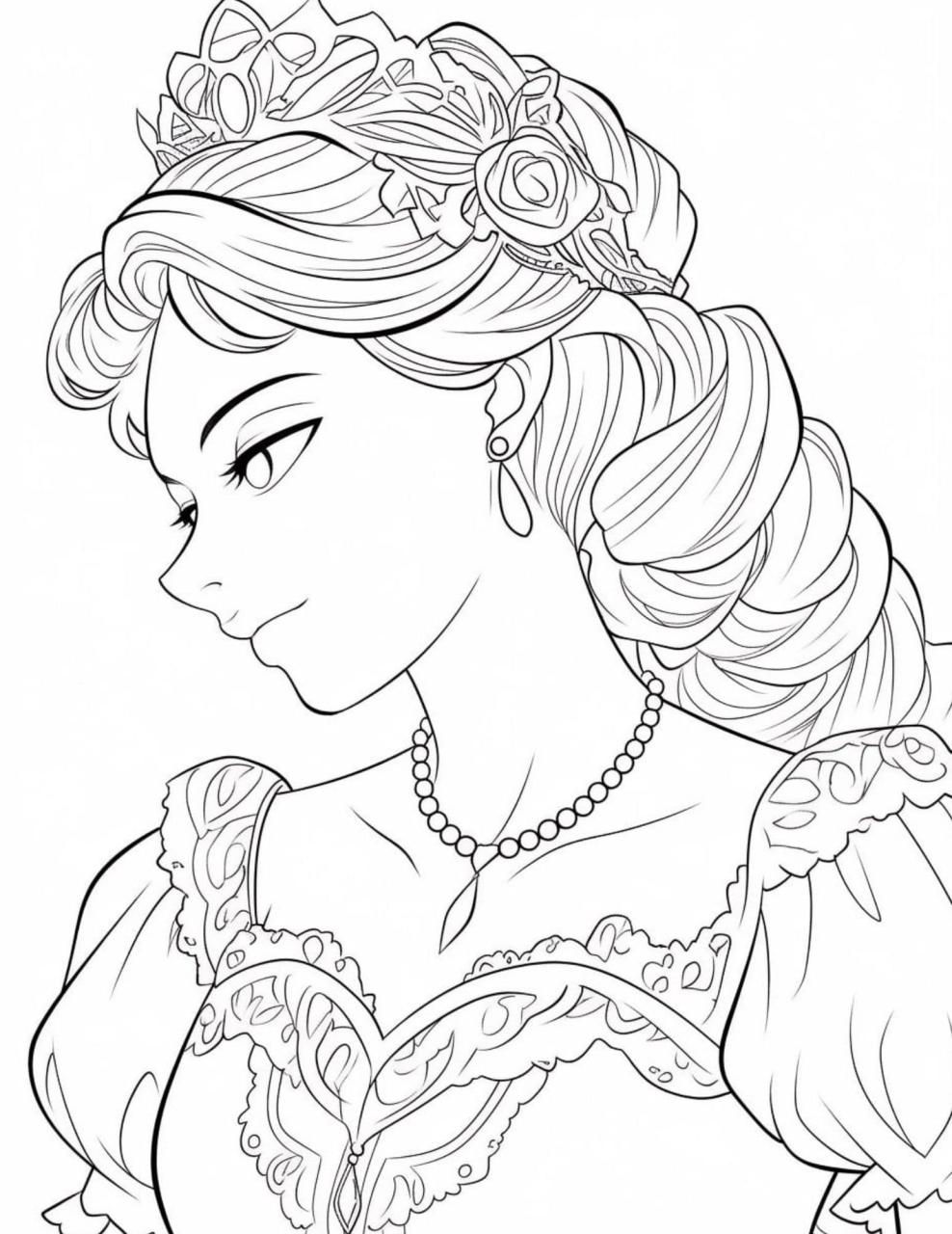 10 Enchanting Cartoon Princess Coloring Pages to Unleash Your Inner Artist