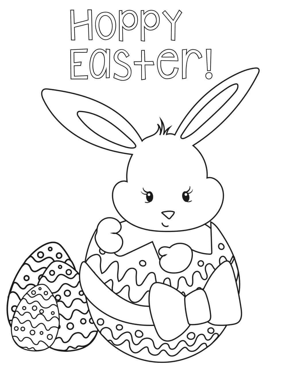 10 Cute Cartoon Easter Coloring Pages for Spring