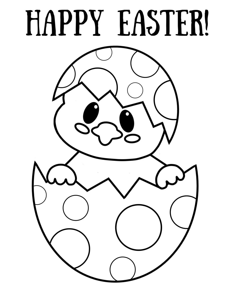 10 Cute Cartoon Easter Coloring Pages for Spring