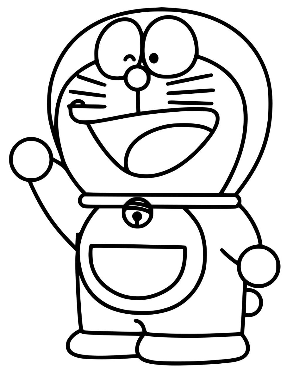 10 Fun Doremon Cartoon Coloring Pages for Kids