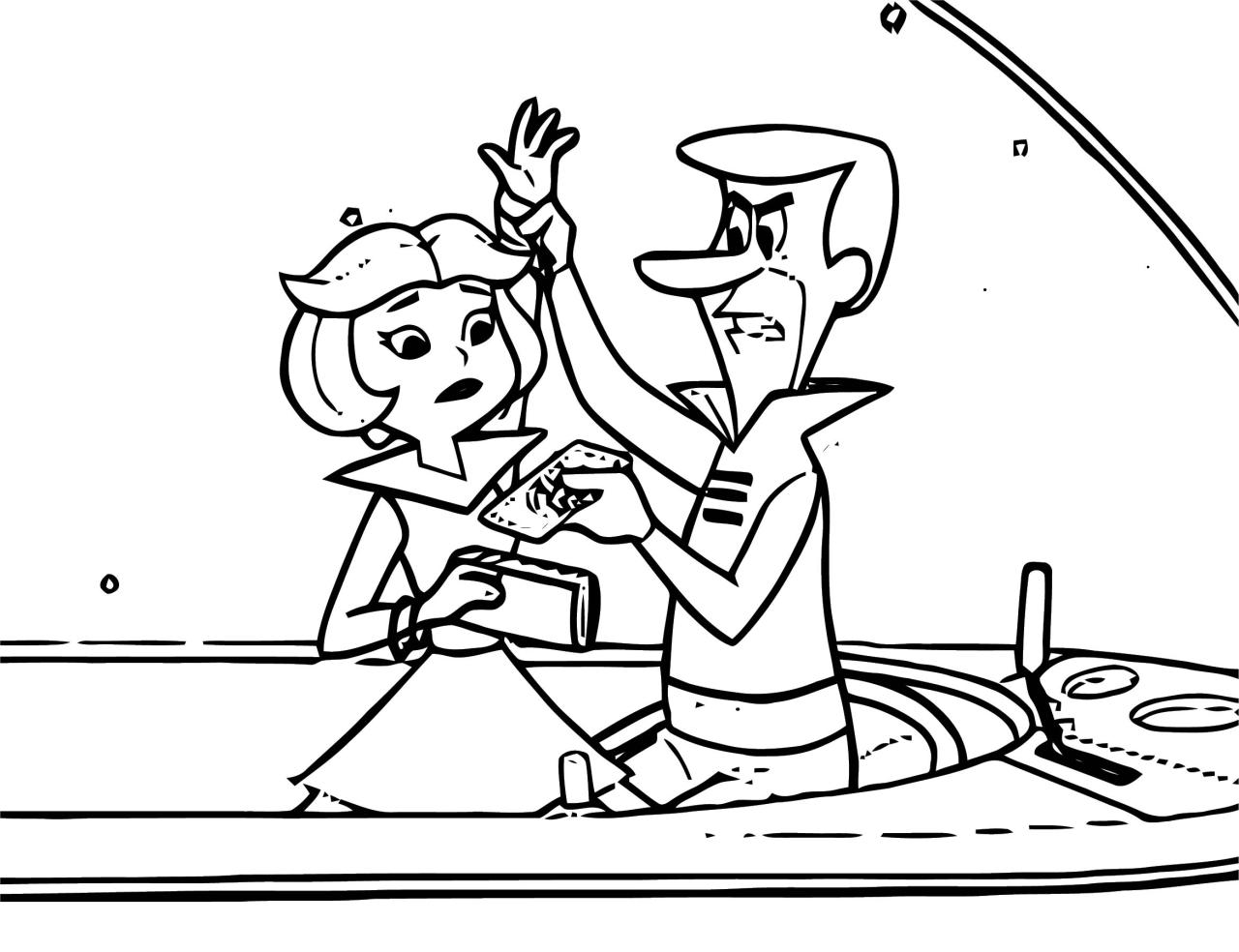 10 Jetsons Cartoon Coloring Pages for Sci-Fi Lovers: A Nostalgic Trip to the Future