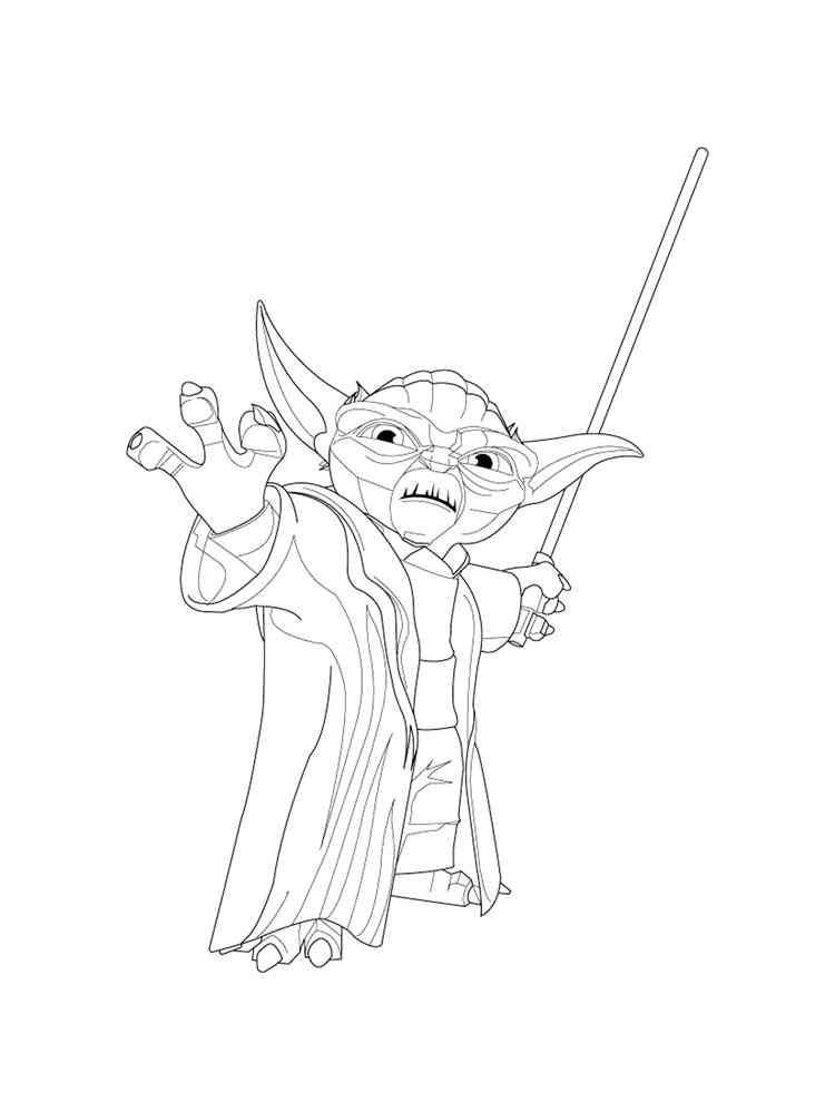 10 Star Wars Cartoon Coloring Pages for Jedi Fans