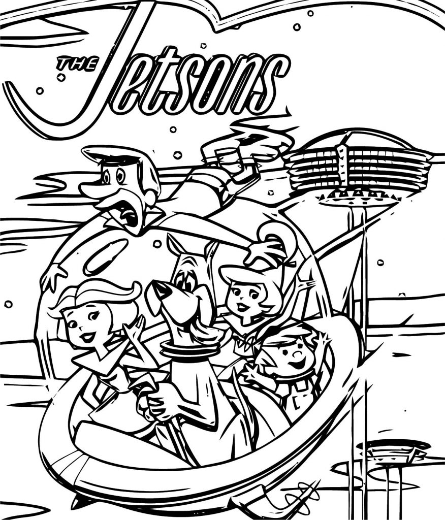 10 Jetsons Cartoon Coloring Pages for Sci-Fi Lovers: A Nostalgic Trip to the Future