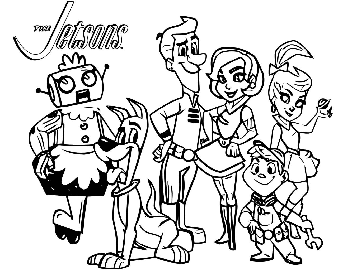 10 Jetsons Cartoon Coloring Pages for Sci-Fi Lovers: A Nostalgic Trip to the Future