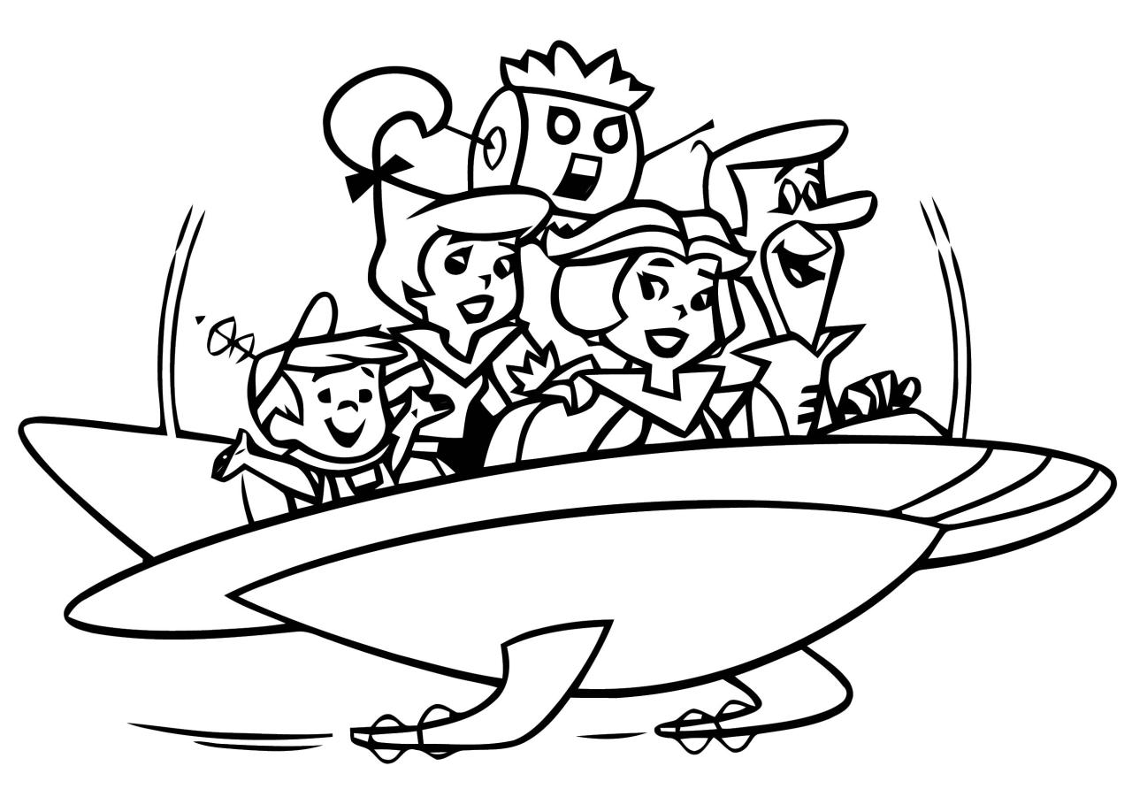 10 Jetsons Cartoon Coloring Pages for Sci-Fi Lovers: A Nostalgic Trip to the Future