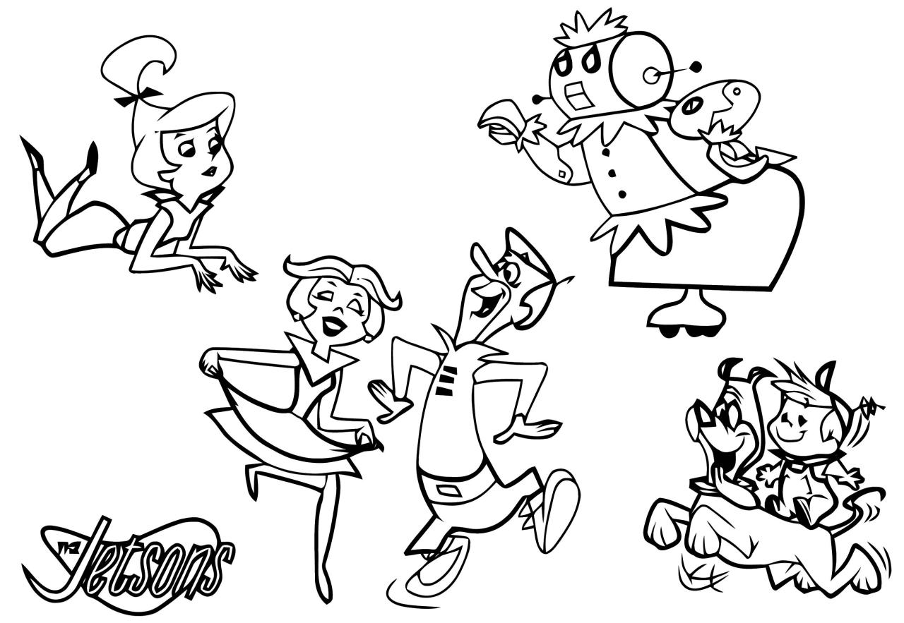 10 Jetsons Cartoon Coloring Pages for Sci-Fi Lovers: A Nostalgic Trip to the Future