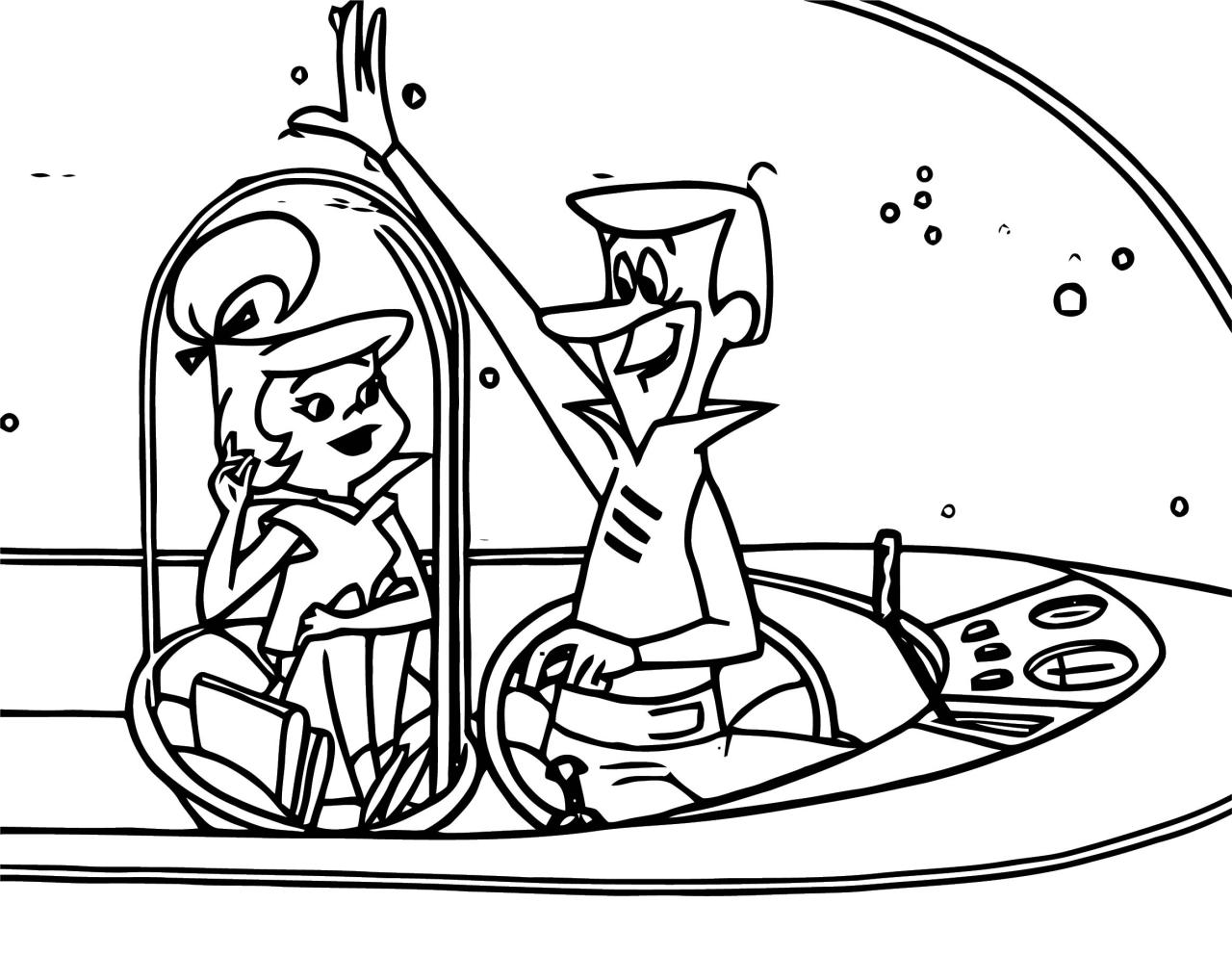 10 Jetsons Cartoon Coloring Pages for Sci-Fi Lovers: A Nostalgic Trip to the Future