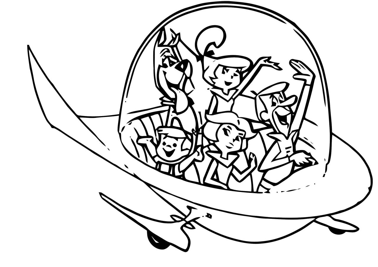 10 Jetsons Cartoon Coloring Pages for Sci-Fi Lovers: A Nostalgic Trip to the Future