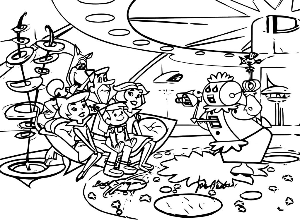 10 Jetsons Cartoon Coloring Pages for Sci-Fi Lovers: A Nostalgic Trip to the Future