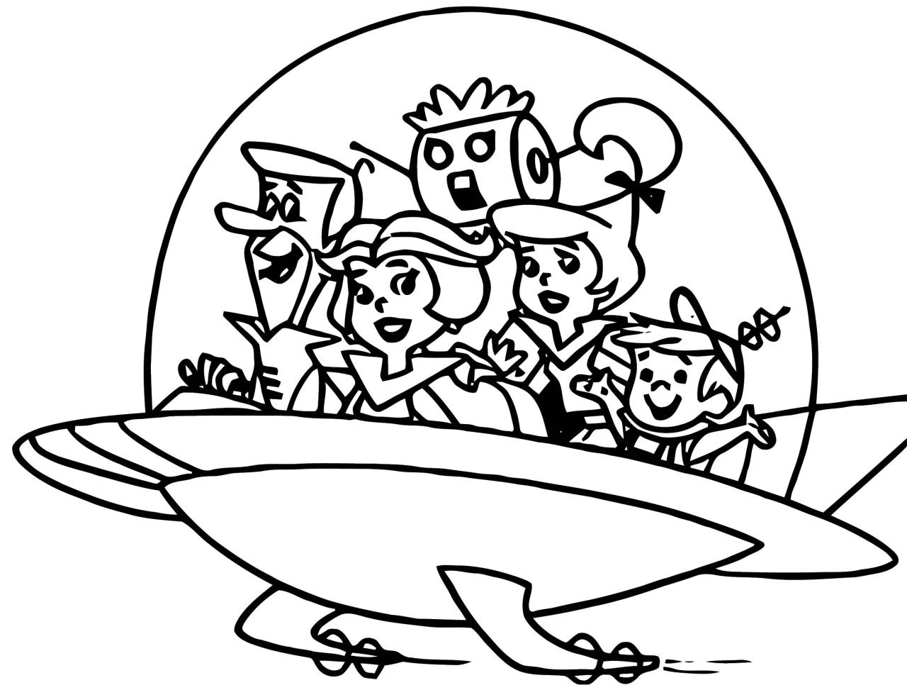 10 Jetsons Cartoon Coloring Pages for Sci-Fi Lovers: A Nostalgic Trip to the Future