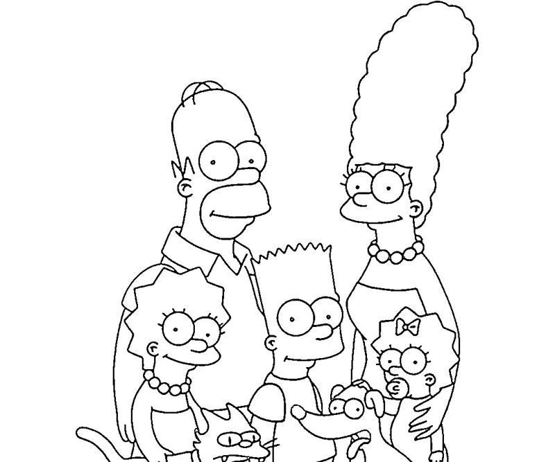 10 Hilarious Simpsons Coloring Pages for Devoted Fans