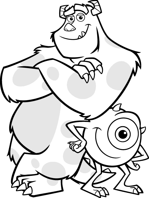 10 Monsters Inc Cartoon Coloring Pages for Movie Fans