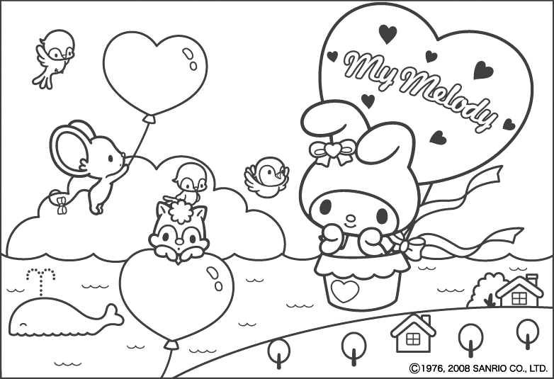 10 Sweet My Melody Cartoon Coloring Pages for a Delightful Coloring Adventure