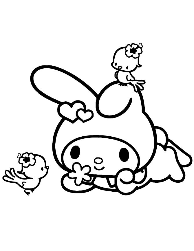 10 Sweet My Melody Cartoon Coloring Pages for a Delightful Coloring Adventure