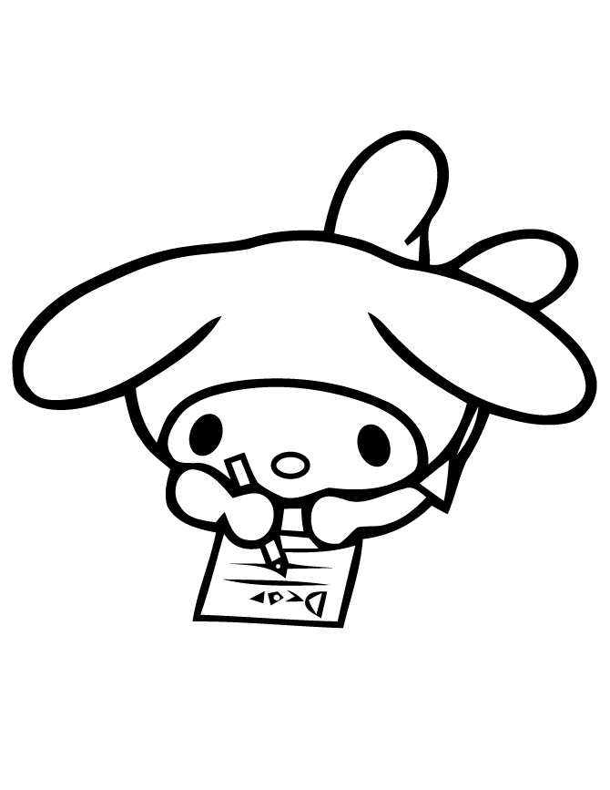 10 Sweet My Melody Cartoon Coloring Pages for a Delightful Coloring Adventure