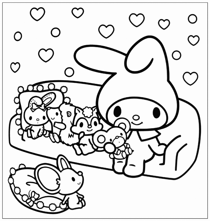 10 Sweet My Melody Cartoon Coloring Pages for a Delightful Coloring Adventure