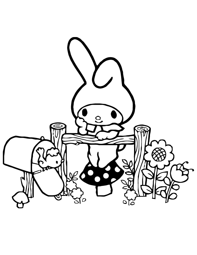 10 Sweet My Melody Cartoon Coloring Pages for a Delightful Coloring Adventure