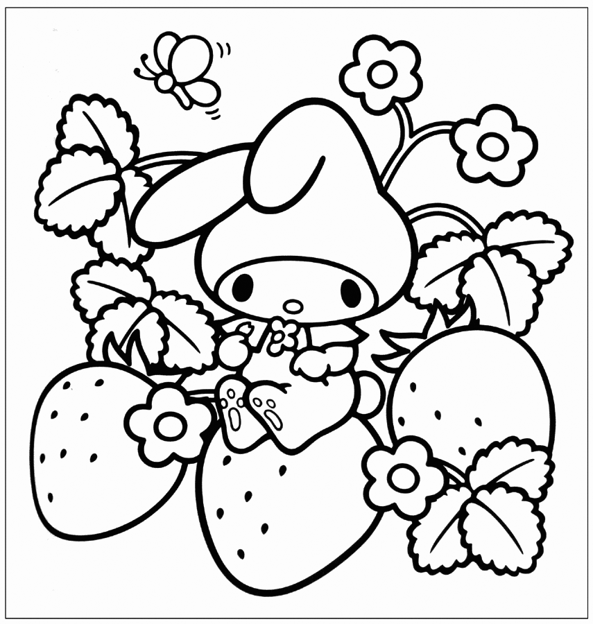 10 Sweet My Melody Cartoon Coloring Pages for a Delightful Coloring Adventure