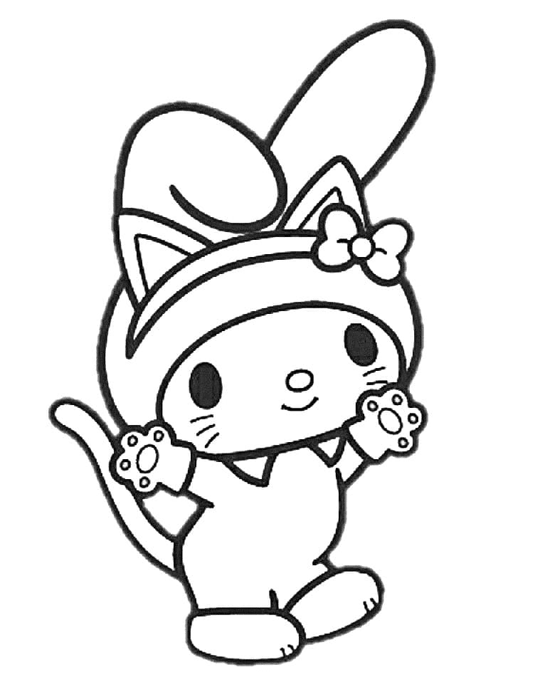 10 Sweet My Melody Cartoon Coloring Pages for a Delightful Coloring Adventure