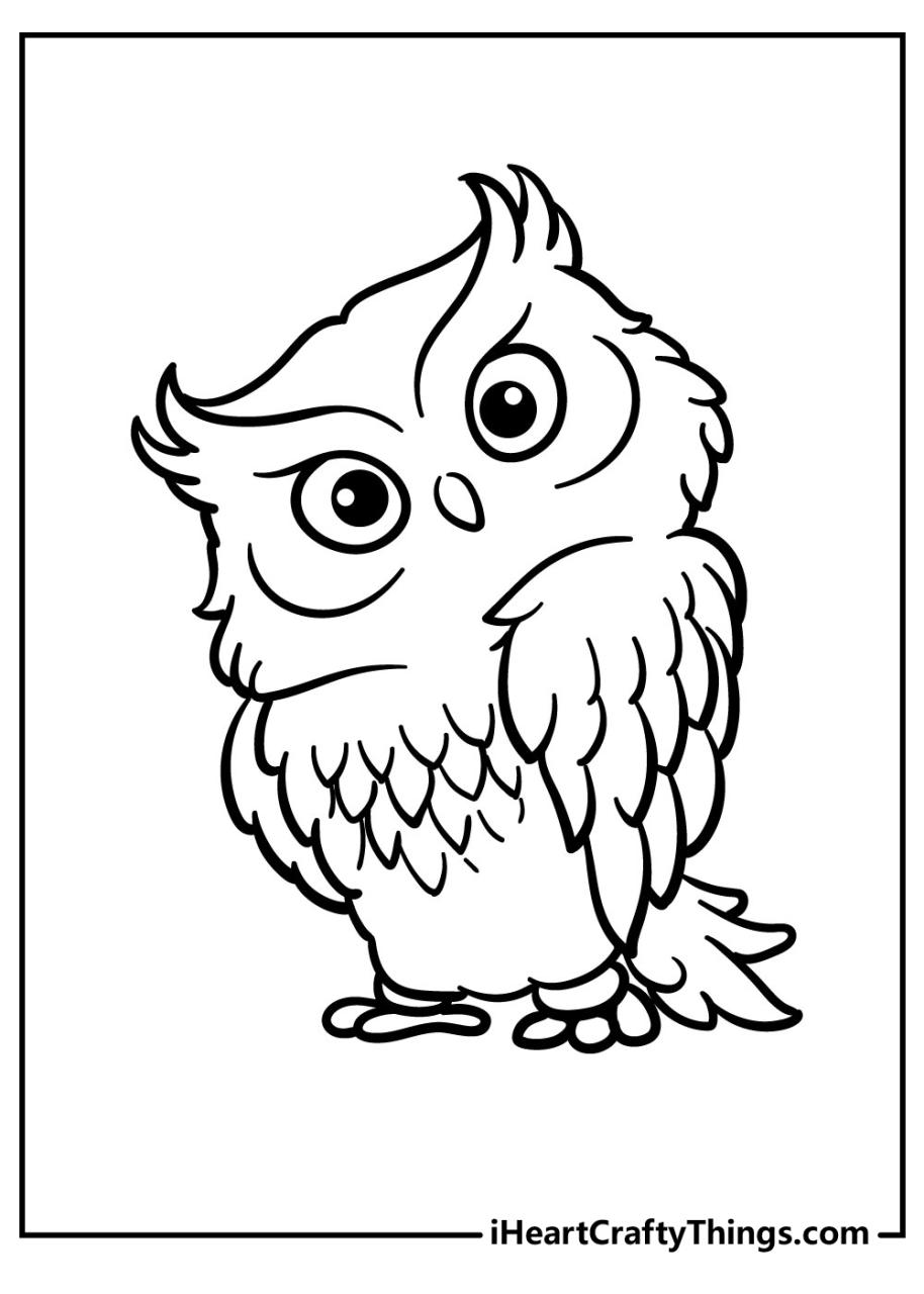 10 Cute Cartoon Owl Coloring Pages to Print: Unleash Your Inner Artist