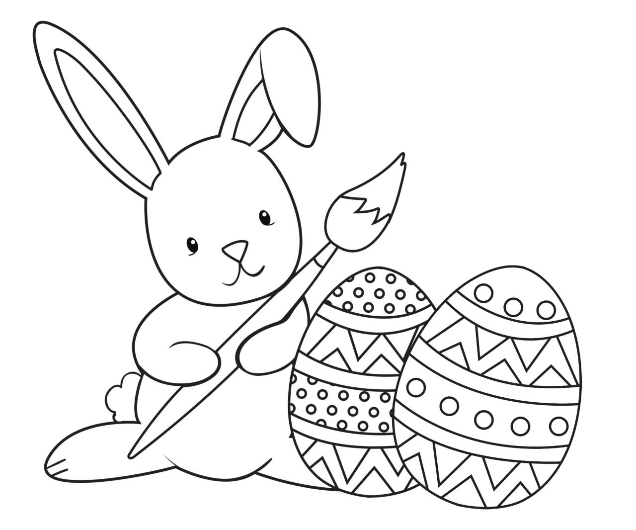 10 Cute Cartoon Easter Coloring Pages for Spring