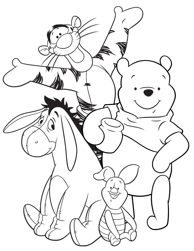 10 Winnie the Pooh Cartoon Coloring Pages for Fun and Adventure