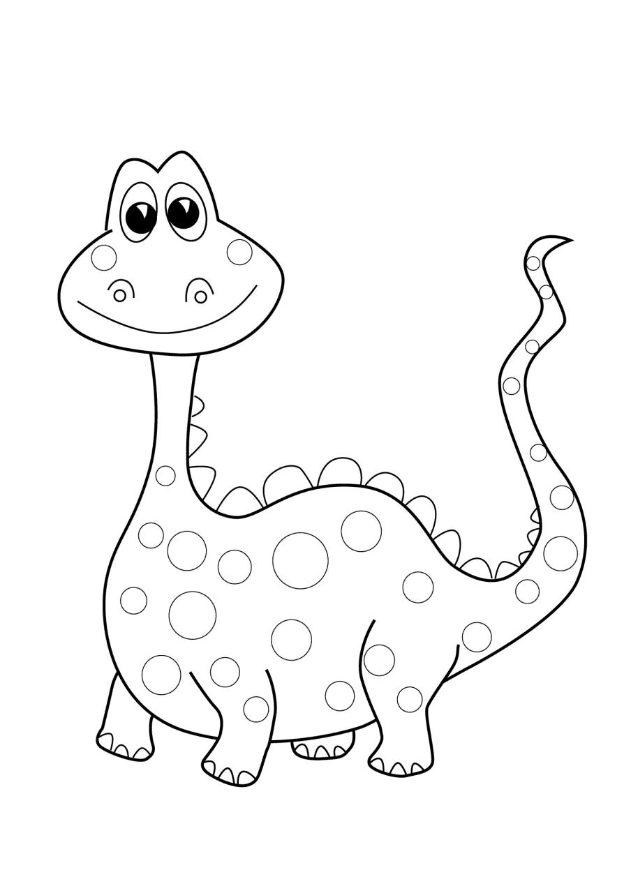 10 Fun Cartoon Dino Coloring Pages for Kids