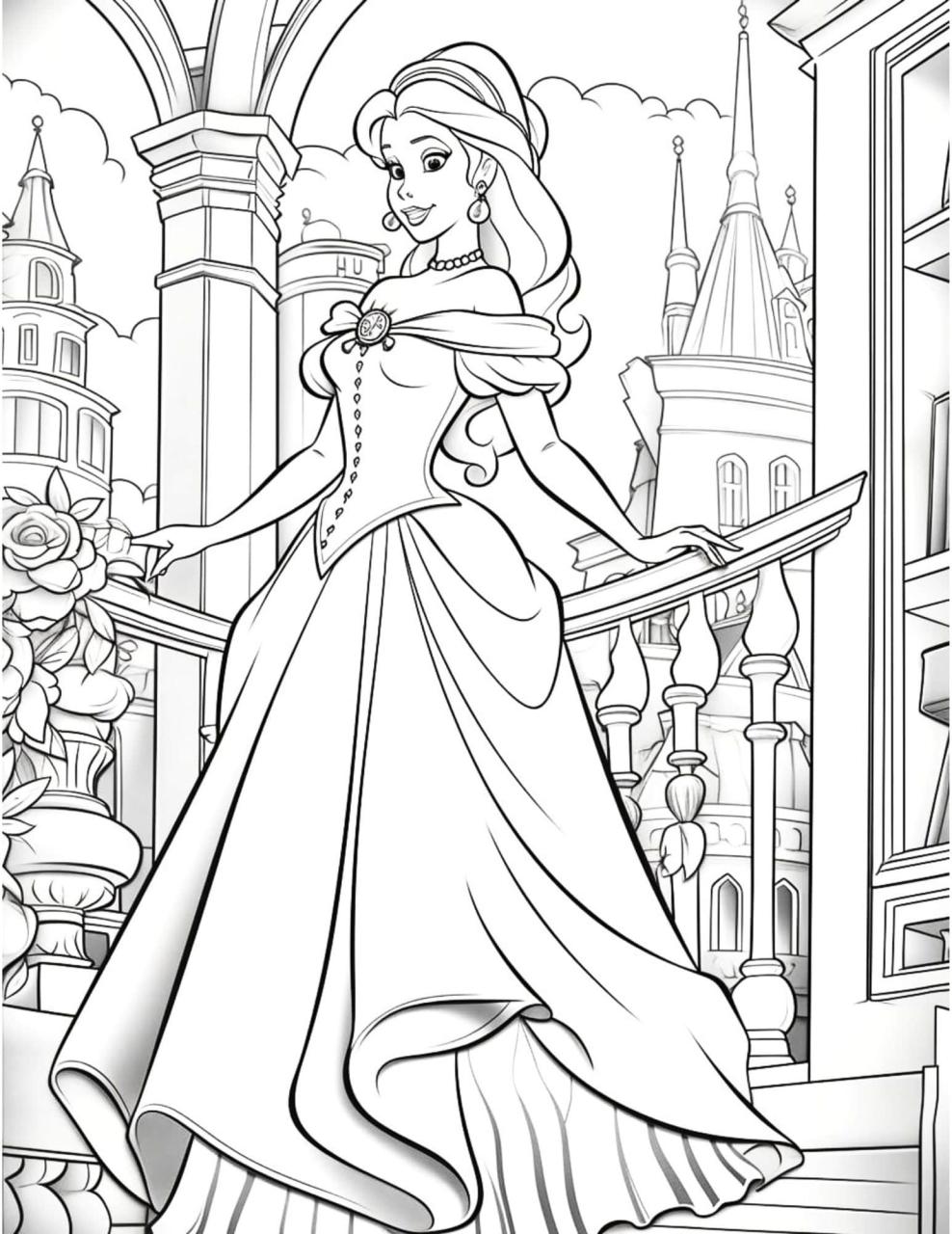 10 Enchanting Cartoon Princess Coloring Pages to Unleash Your Inner Artist