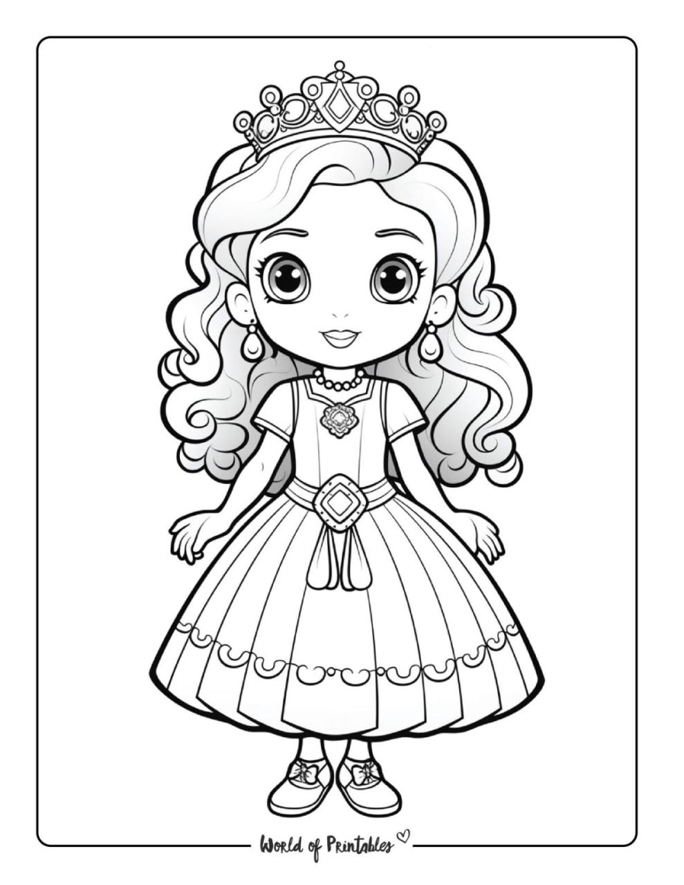 10 Enchanting Cartoon Princess Coloring Pages to Unleash Your Inner Artist