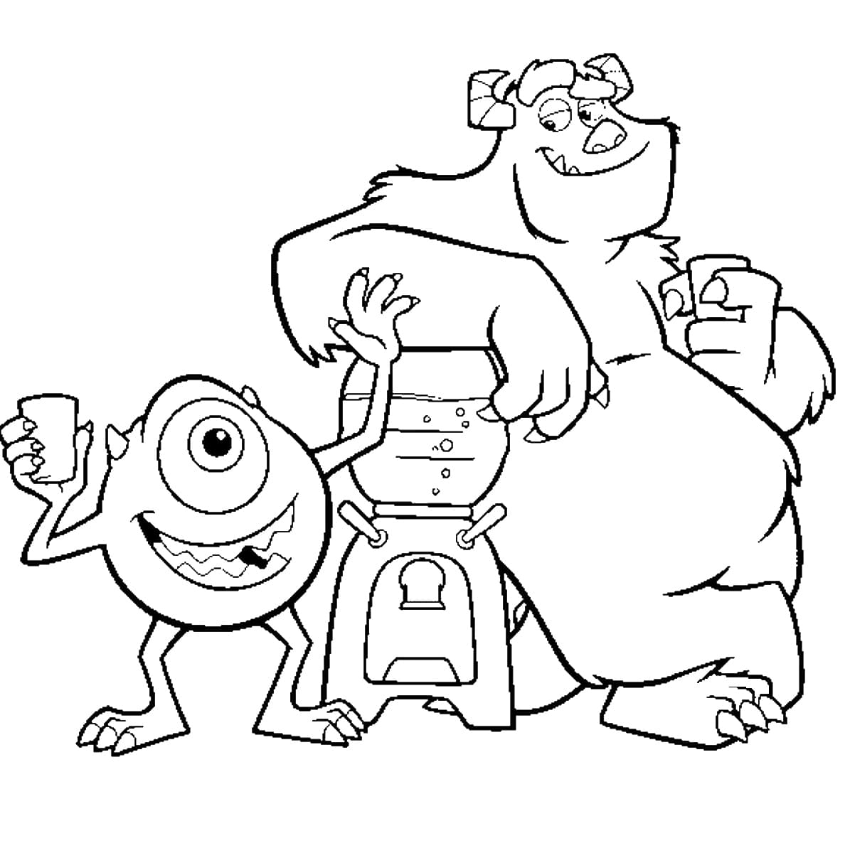 10 Monsters Inc Cartoon Coloring Pages for Movie Fans