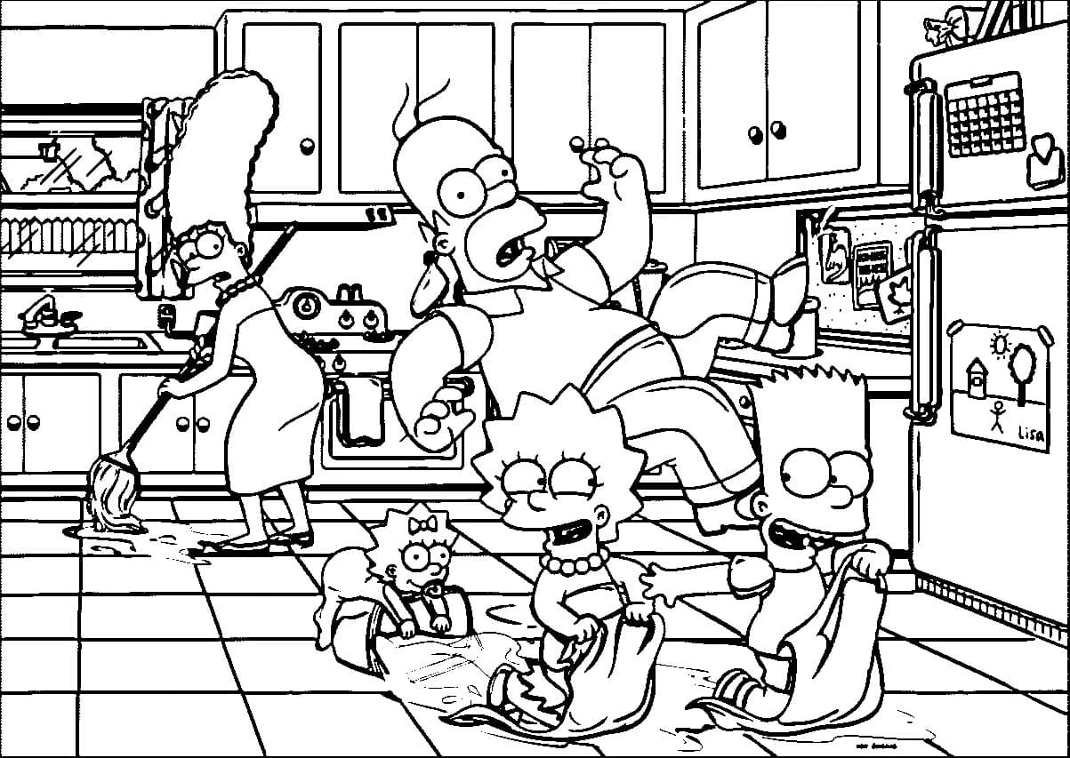 10 Simpsons Cartoon Coloring Pages to Color