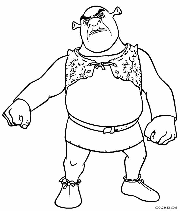 10 Hilarious Shrek Cartoon Coloring Pages to Print for Hours of Fun