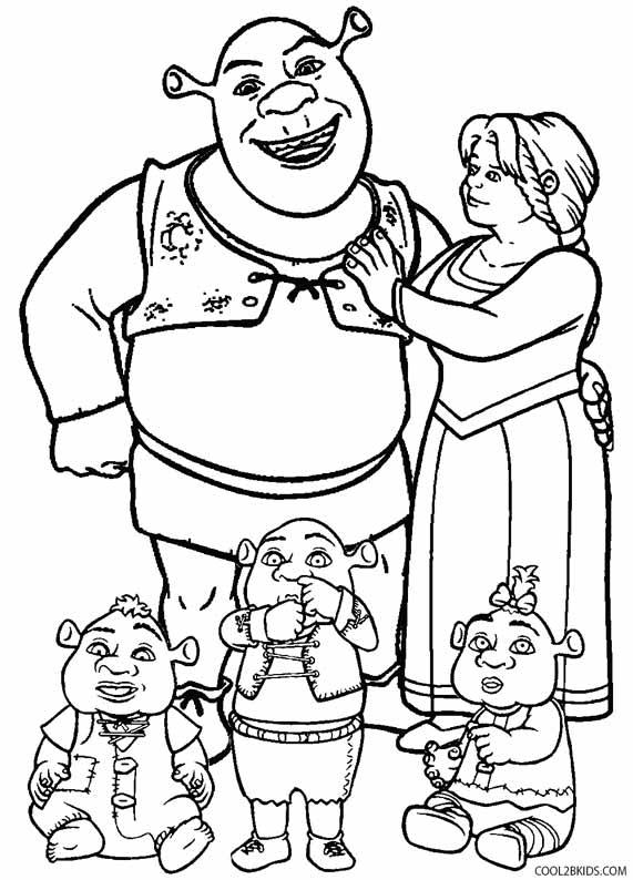 10 Hilarious Shrek Cartoon Coloring Pages to Print for Hours of Fun