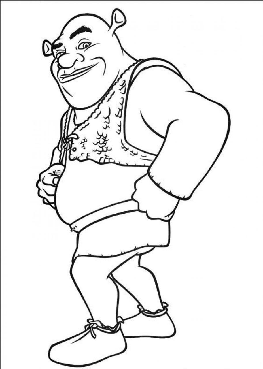 10 Hilarious Shrek Cartoon Coloring Pages to Print for Hours of Fun