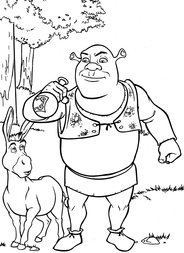 10 Hilarious Shrek Cartoon Coloring Pages to Print for Hours of Fun