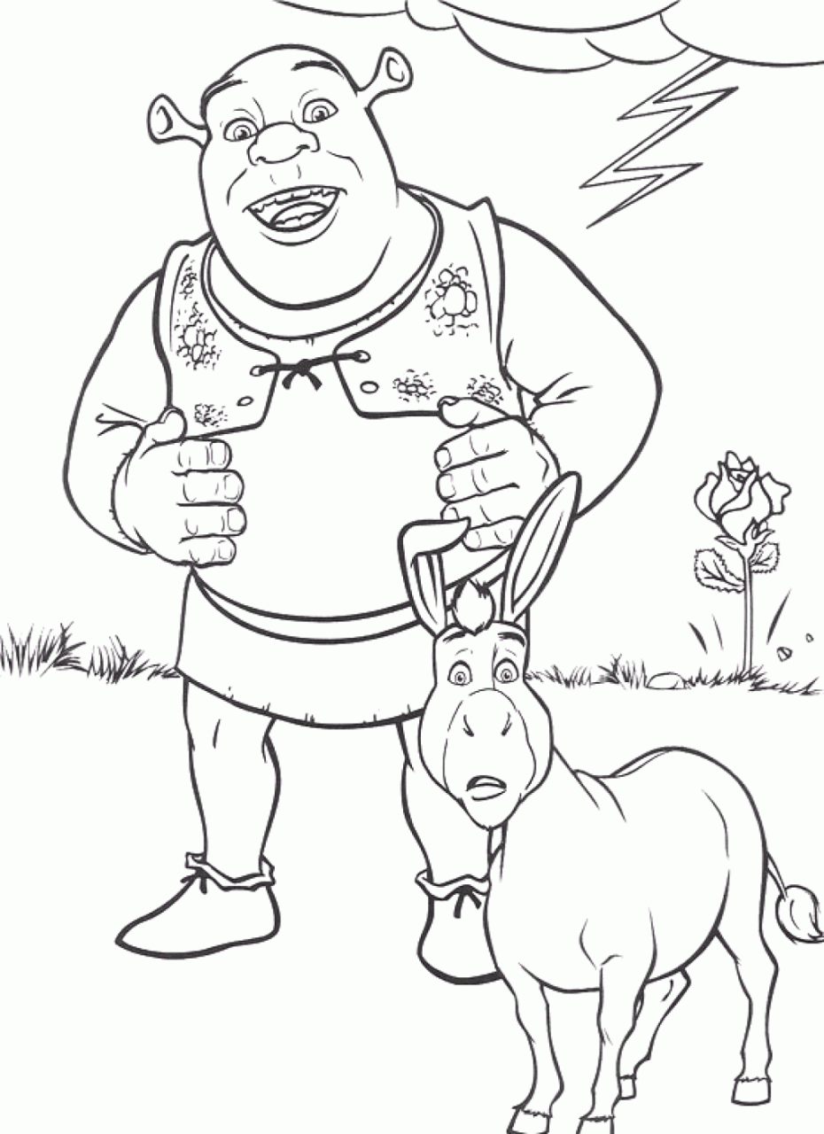 10 Hilarious Shrek Cartoon Coloring Pages to Print for Hours of Fun