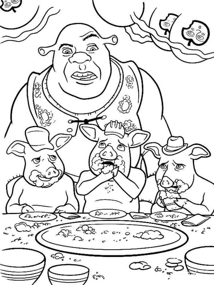 10 Hilarious Shrek Cartoon Coloring Pages to Print for Hours of Fun