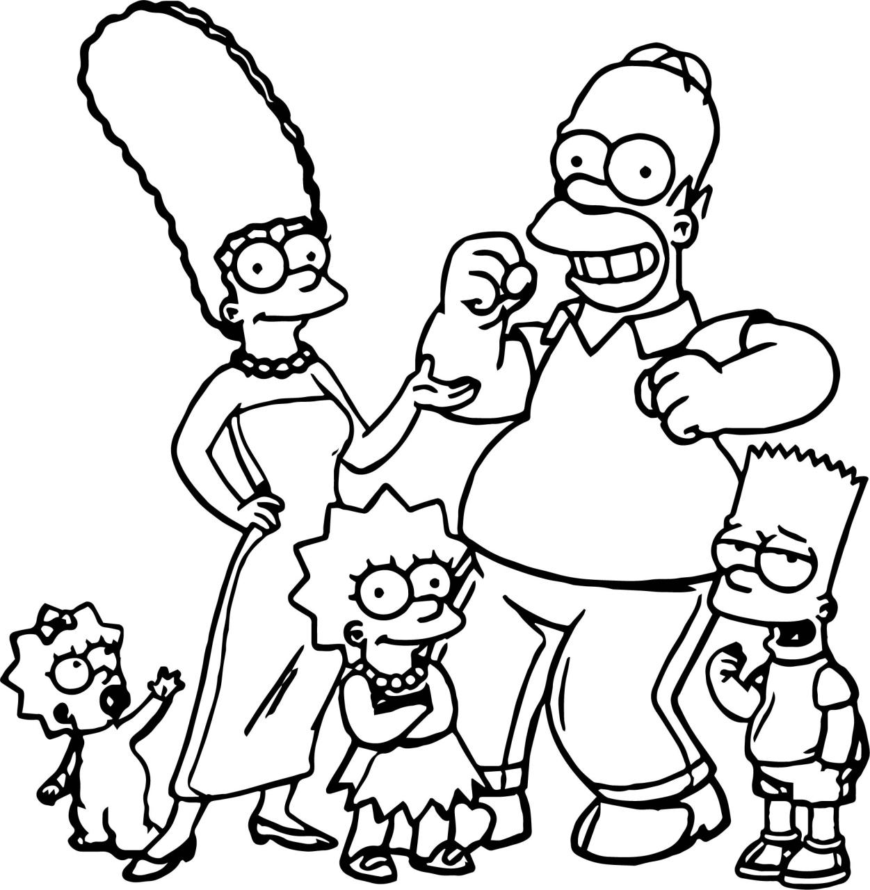 10 Simpsons Cartoon Coloring Pages to Color