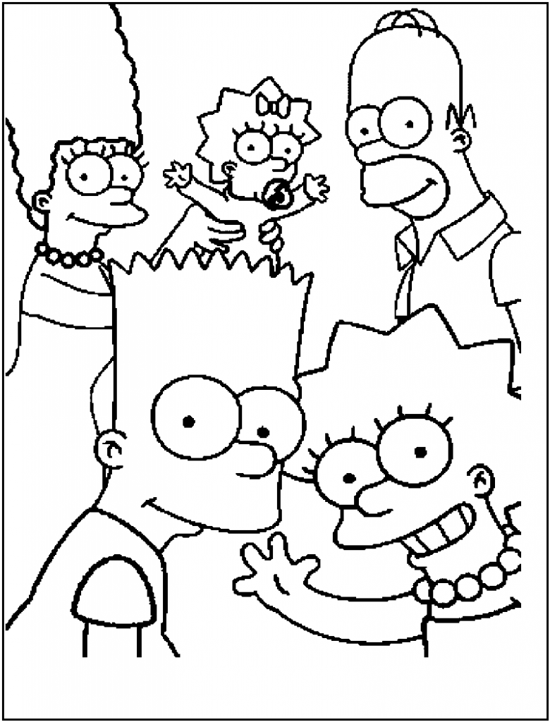 10 Simpsons Cartoon Coloring Pages to Color