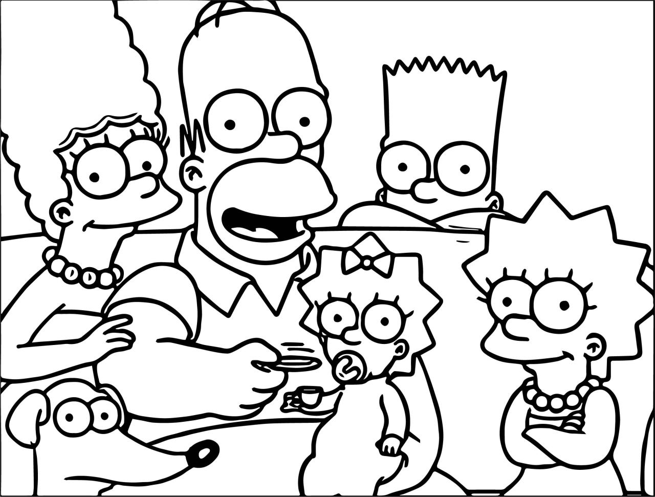 10 Hilarious Simpsons Coloring Pages for Devoted Fans