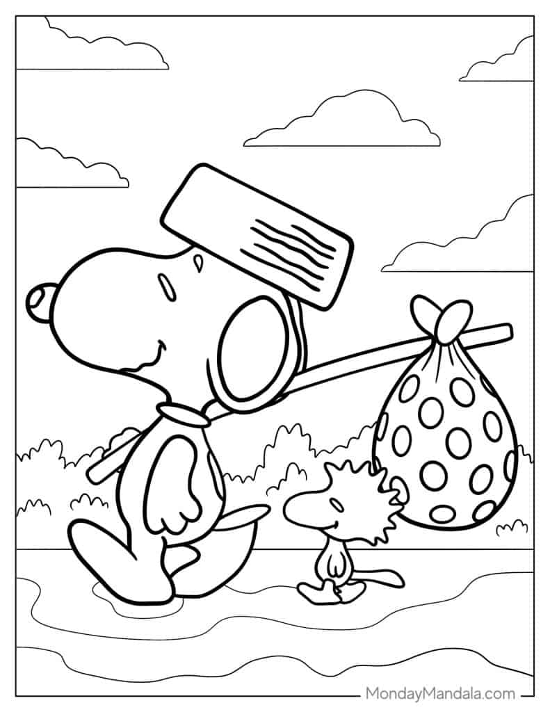 10 Snoopy Cartoon Coloring Pages to Print for Endless Fun and Creativity