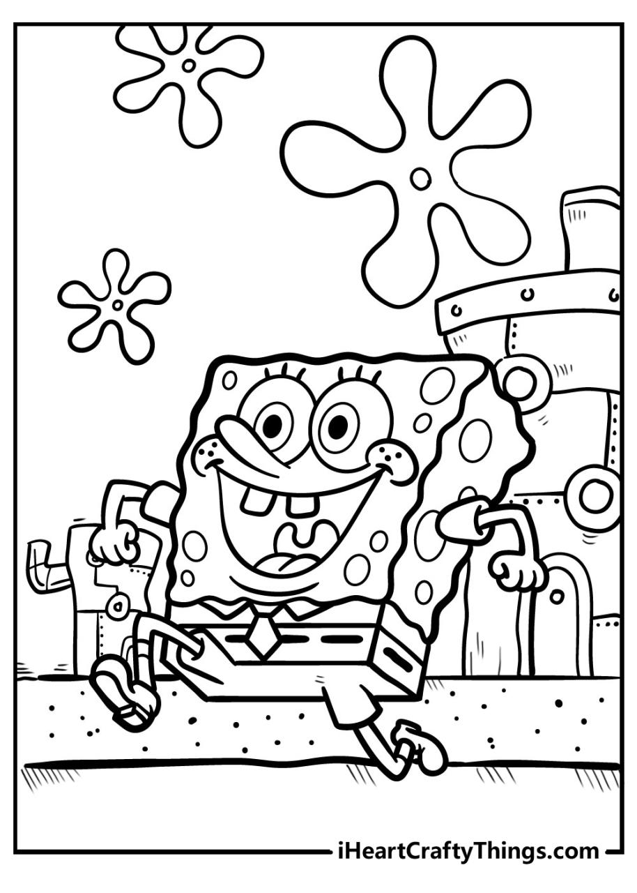 10 Classic SpongeBob Coloring Pages for Kids: Dive into Underwater Adventures