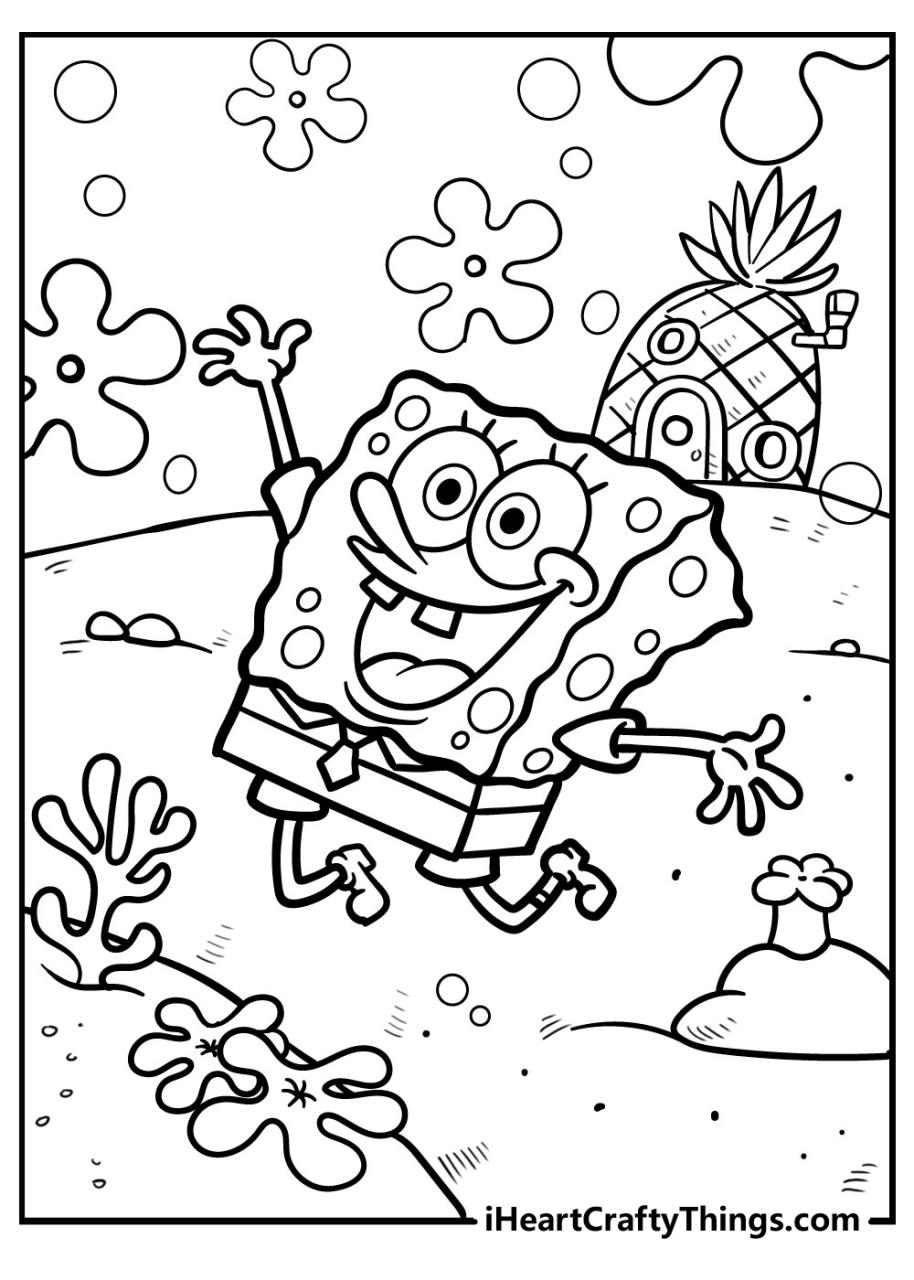 10 Classic SpongeBob Coloring Pages for Kids: Dive into Underwater Adventures